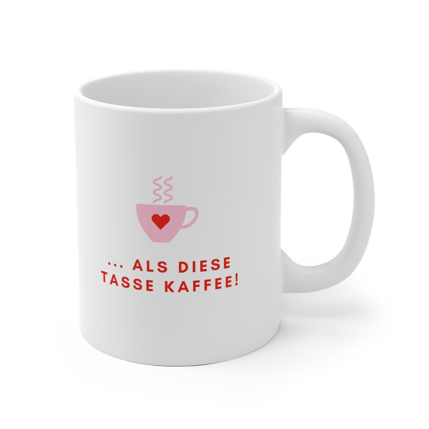 Kaffeetasse zum Valentinstag - 'Ich Liebe Dich Mehr'