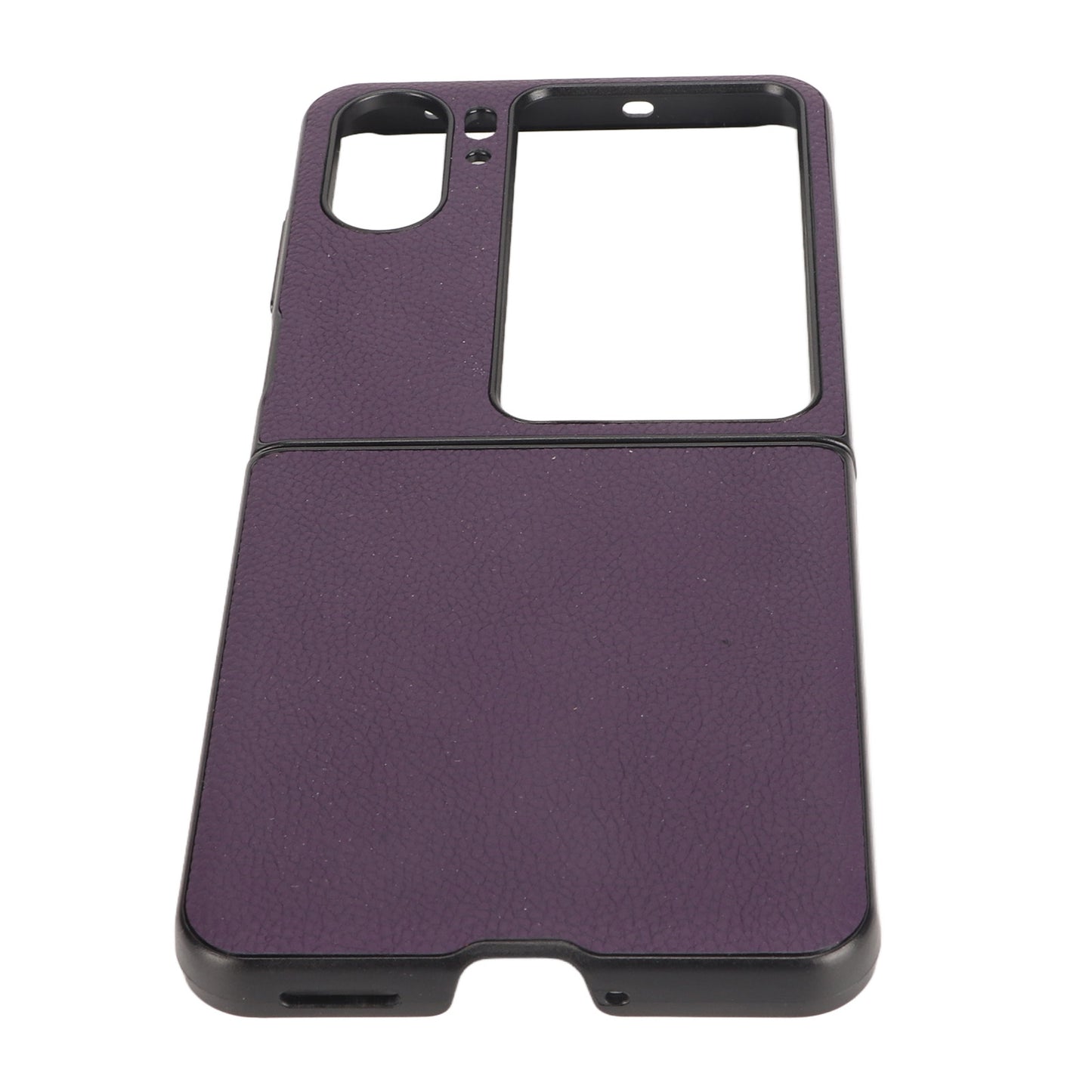 Case for Folding Phone Premium Genuine Leather Protective Anti Drop Cover for Find N2 Flip Purple