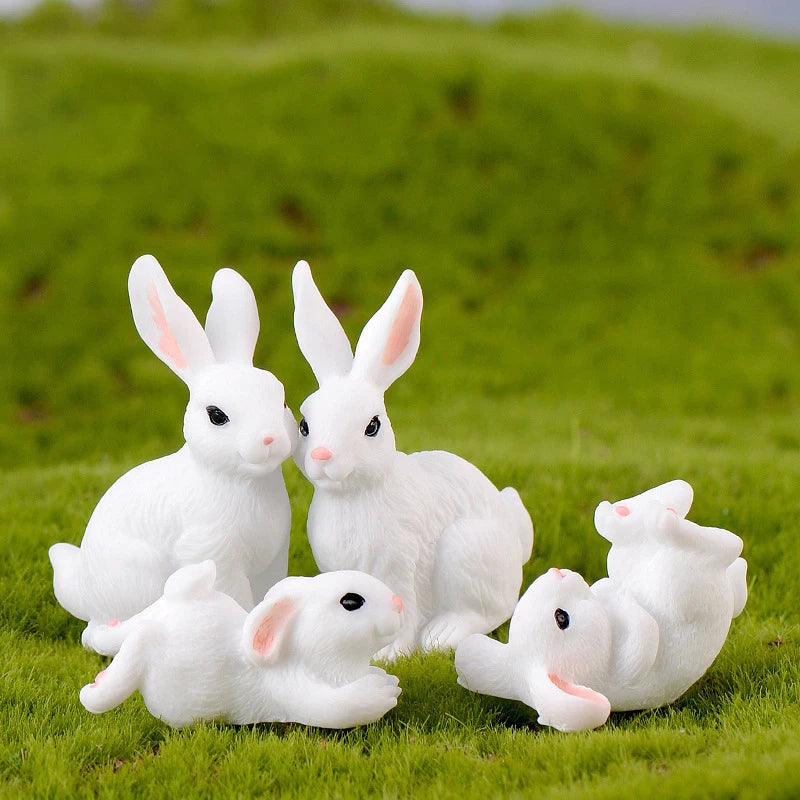 Mini Resin Rabbit Craft – Niedliche Osterhasen-Figur für Ihre Dekoration