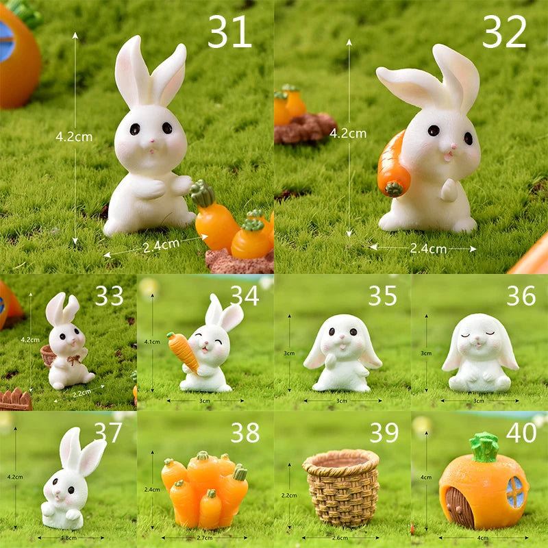 Mini Resin Rabbit Craft – Niedliche Osterhasen-Figur für Ihre Dekoration