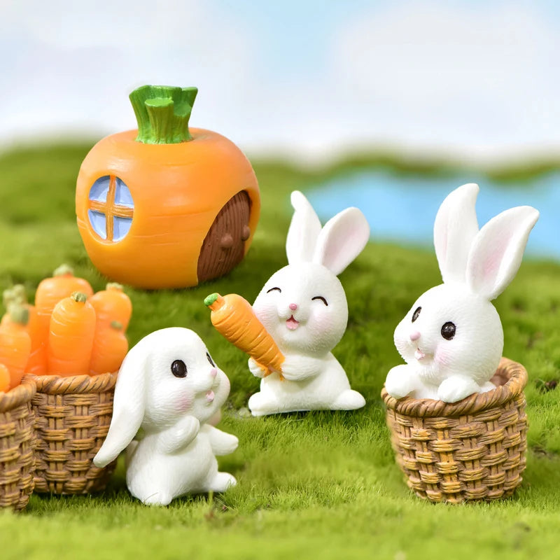 Mini Resin Rabbit Craft – Niedliche Osterhasen-Figur für Ihre Dekoration