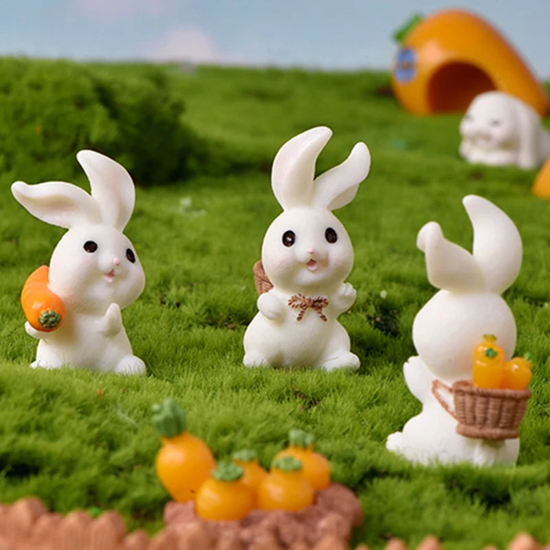 Mini Resin Rabbit Craft – Niedliche Osterhasen-Figur für Ihre Dekoration