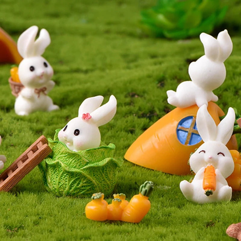 Mini Resin Rabbit Craft – Niedliche Osterhasen-Figur für Ihre Dekoration