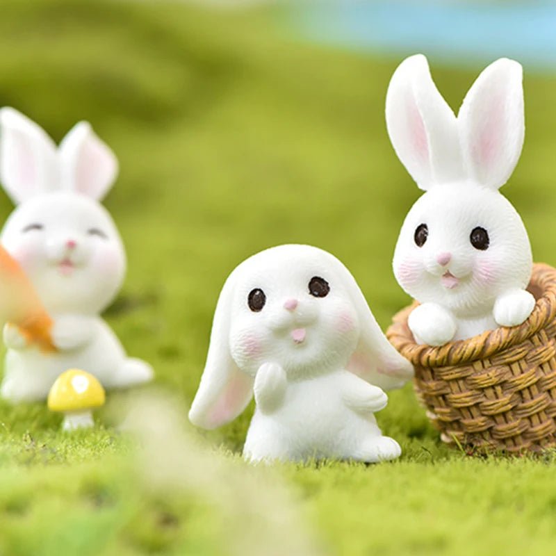 Mini Resin Rabbit Craft – Niedliche Osterhasen-Figur für Ihre Dekoration