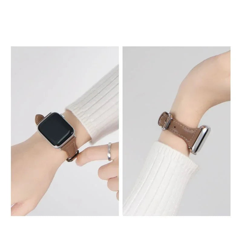 Slim Leather Strap für Apple Watch – Stilvolles und Elegantes Armband für Ihre Smartwatch