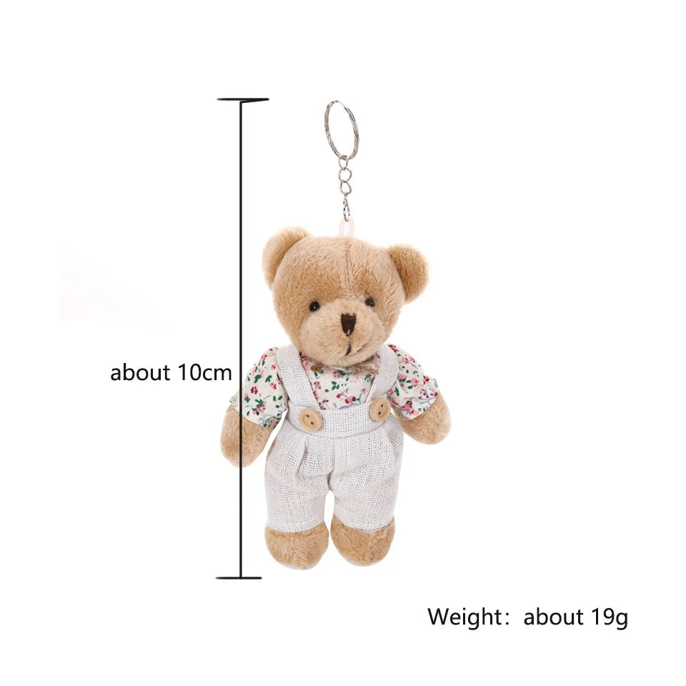 Yupsk Cute Wear Clothes Bear Plush Toy – Niedlicher Cartoon-Hase als Schlüsselanhänger und Dekoration