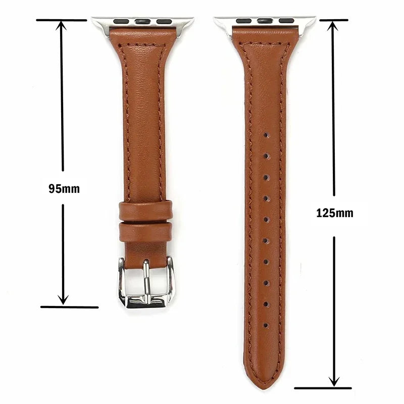 Slim Leather Strap für Apple Watch – Stilvolles und Elegantes Armband für Ihre Smartwatch