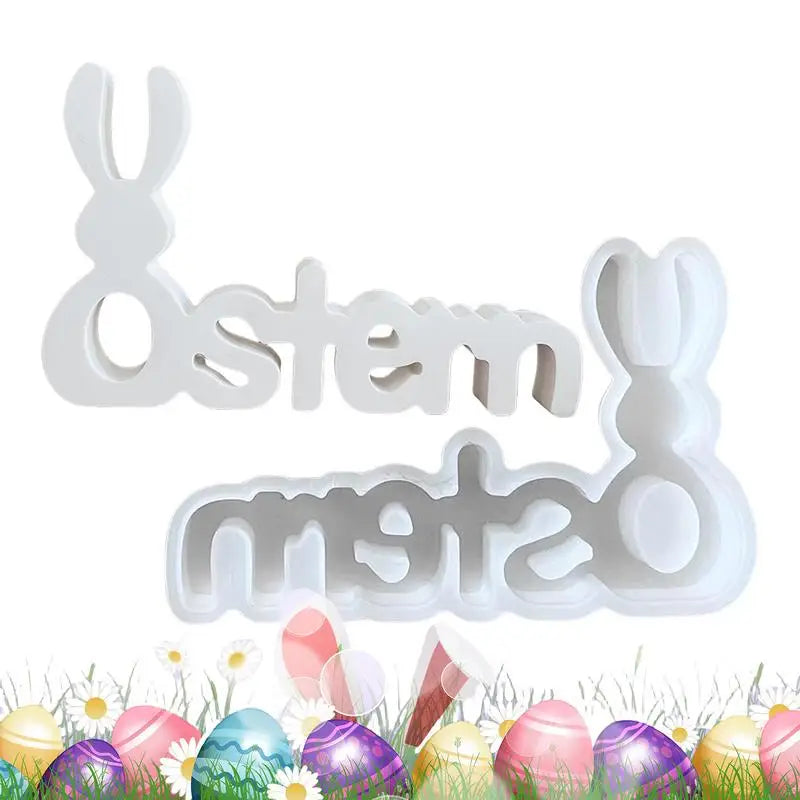 Easter 3D Letter Silicone Ornaments Mold – Vielseitige Gießform für Osterhasen und Buchstaben