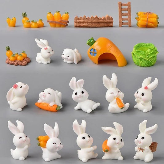 New Cute Rabbit Figurine – Charmante Mikro-Landschaftsdekoration für Ihr Zuhause