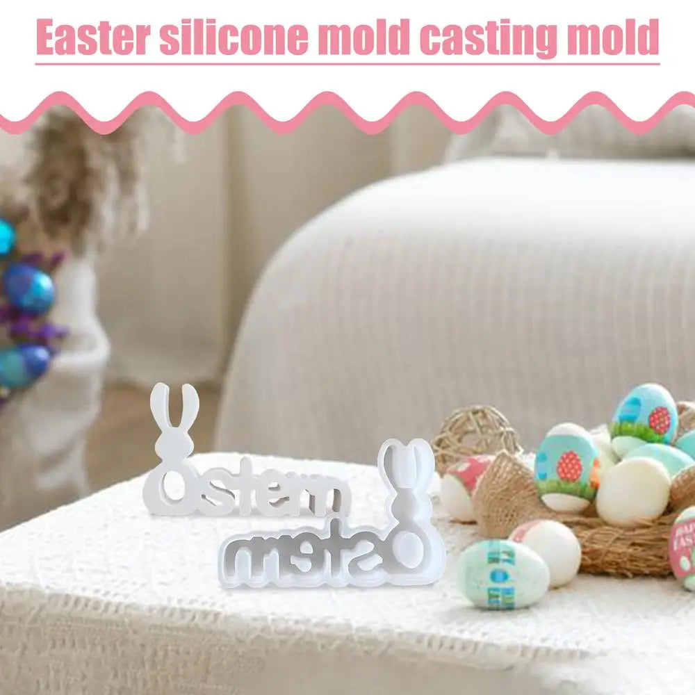 Easter 3D Letter Silicone Ornaments Mold – Vielseitige Gießform für Osterhasen und Buchstaben