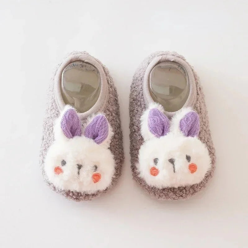 Cartoon Rabbit Baby Boden Socken – Kuschelige Plüsch Hausschuhe für Kleinkinder