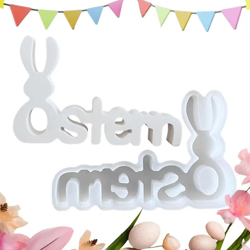 Easter 3D Letter Silicone Ornaments Mold – Vielseitige Gießform für Osterhasen und Buchstaben