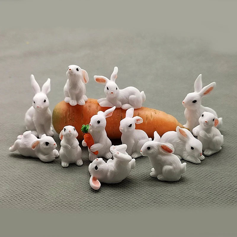 Mini Resin Rabbit Craft – Niedliche Osterhasen-Figur für Ihre Dekoration