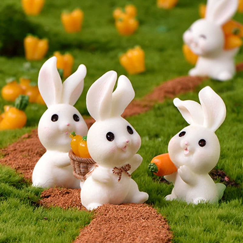 New Cute Rabbit Figurine – Charmante Mikro-Landschaftsdekoration für Ihr Zuhause