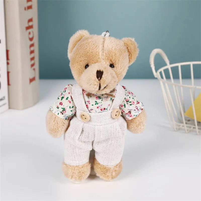 Yupsk Cute Wear Clothes Bear Plush Toy – Niedlicher Cartoon-Hase als Schlüsselanhänger und Dekoration