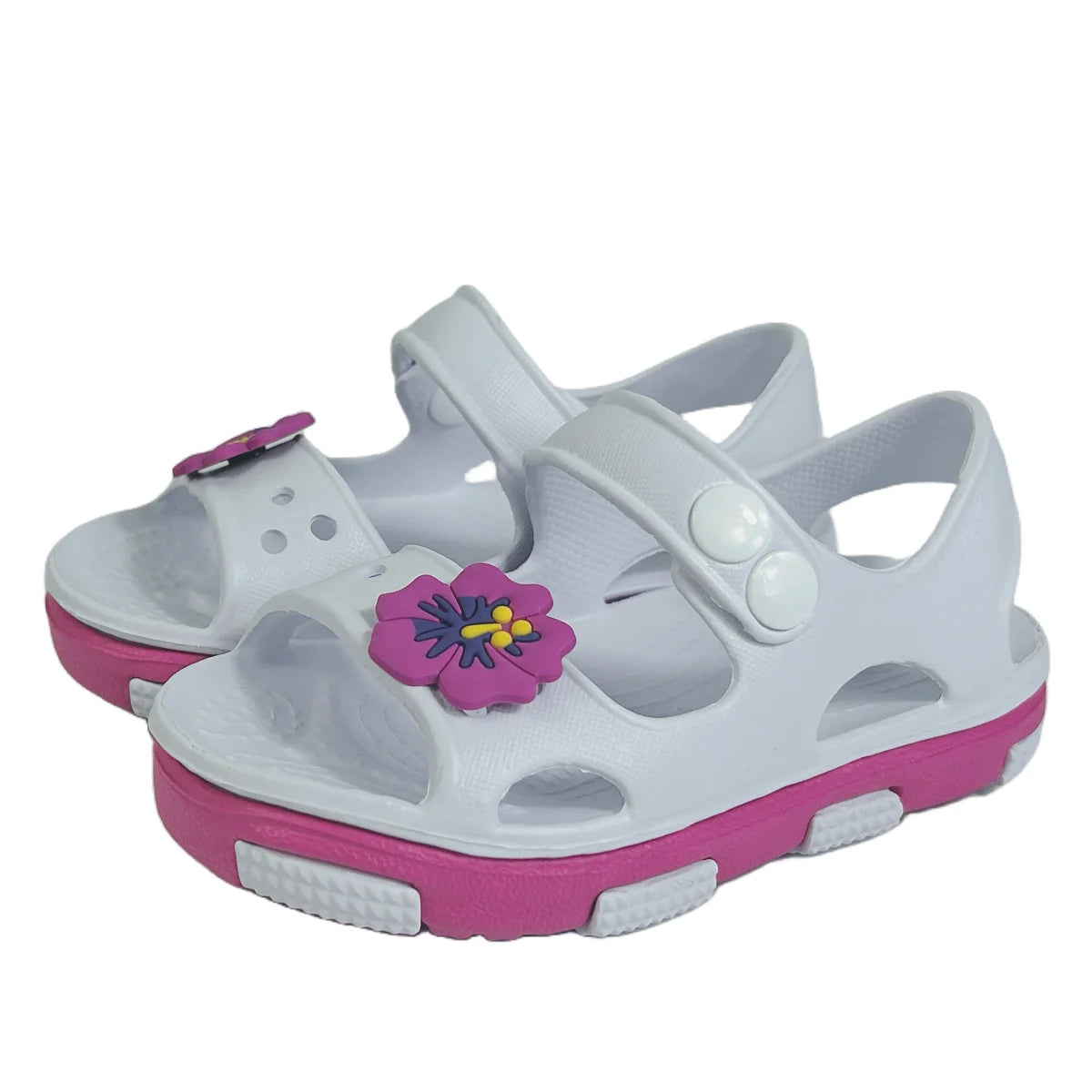 Solid Bow Children's Summer Shoes – Süße EVA Strand-Sandalen für Mädchen