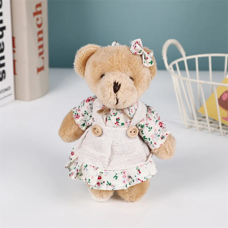 Yupsk Cute Wear Clothes Bear Plush Toy – Niedlicher Cartoon-Hase als Schlüsselanhänger und Dekoration