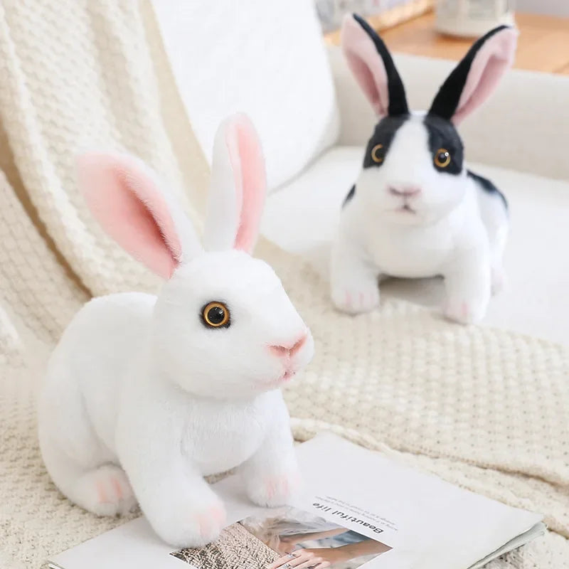 24 cm Niedlicher Stehender Hase – Simulierte Hasenpuppe für Ihre Osterfeier und Frühlingsgeschenke