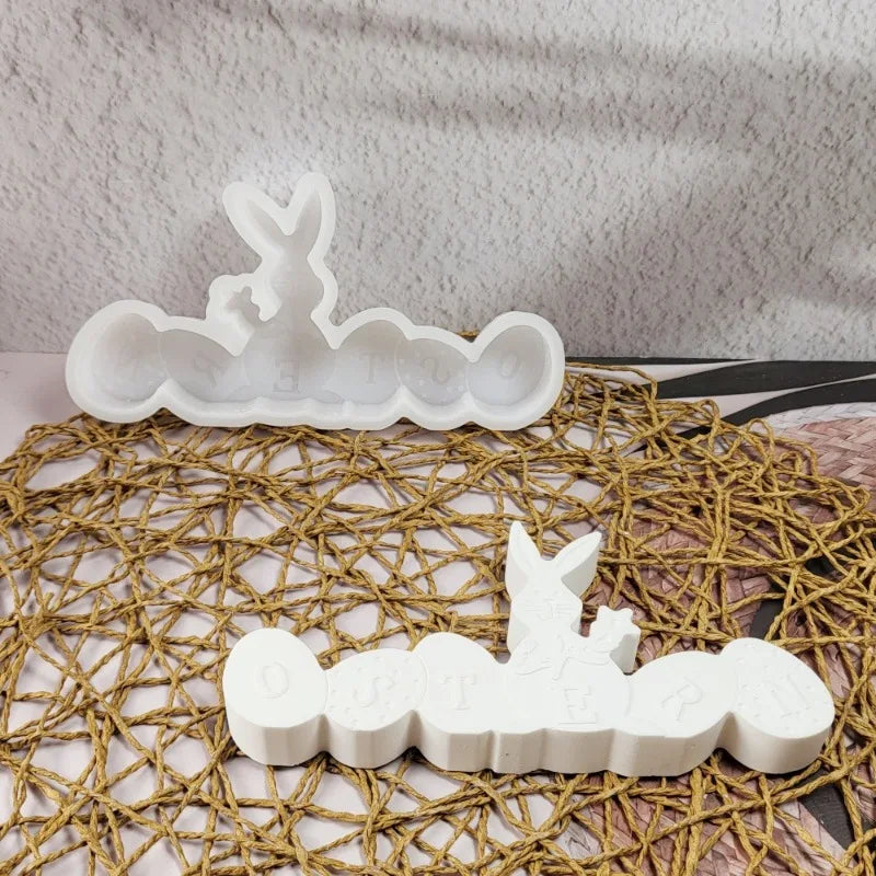 Ostern Silicone Ornaments Mold – Vielseitige Gießform für niedliche Osterhasen und Buchstaben