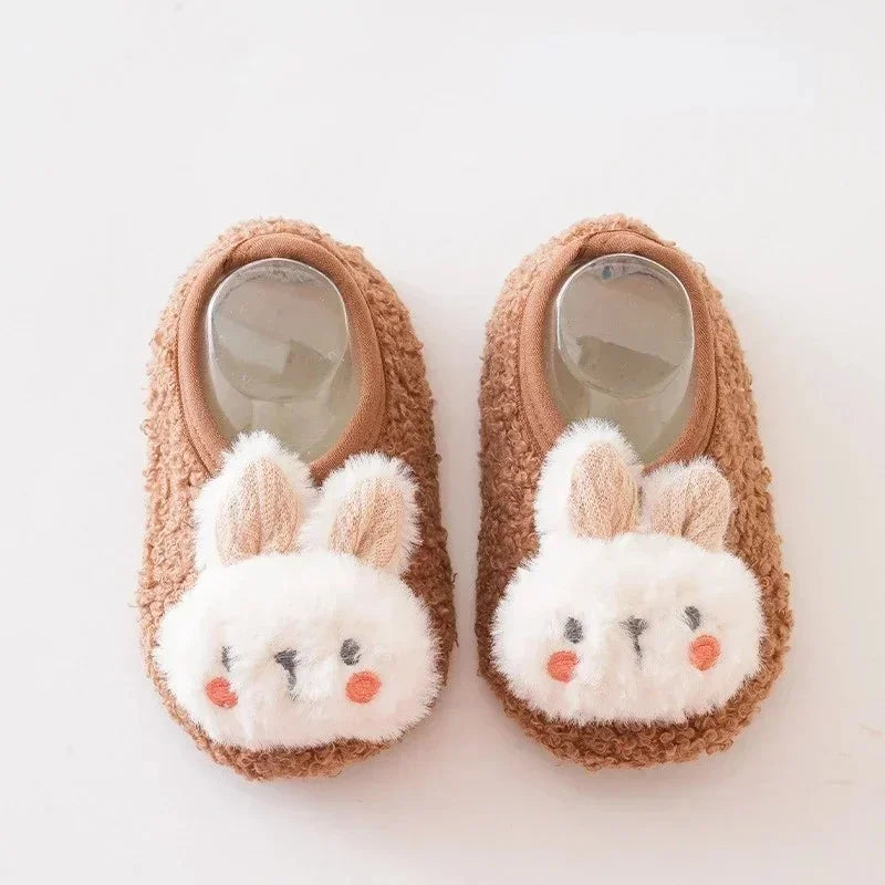 Cartoon Rabbit Baby Boden Socken – Kuschelige Plüsch Hausschuhe für Kleinkinder