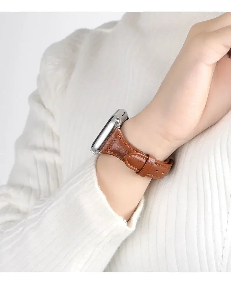 Slim Leather Strap für Apple Watch – Stilvolles und Elegantes Armband für Ihre Smartwatch