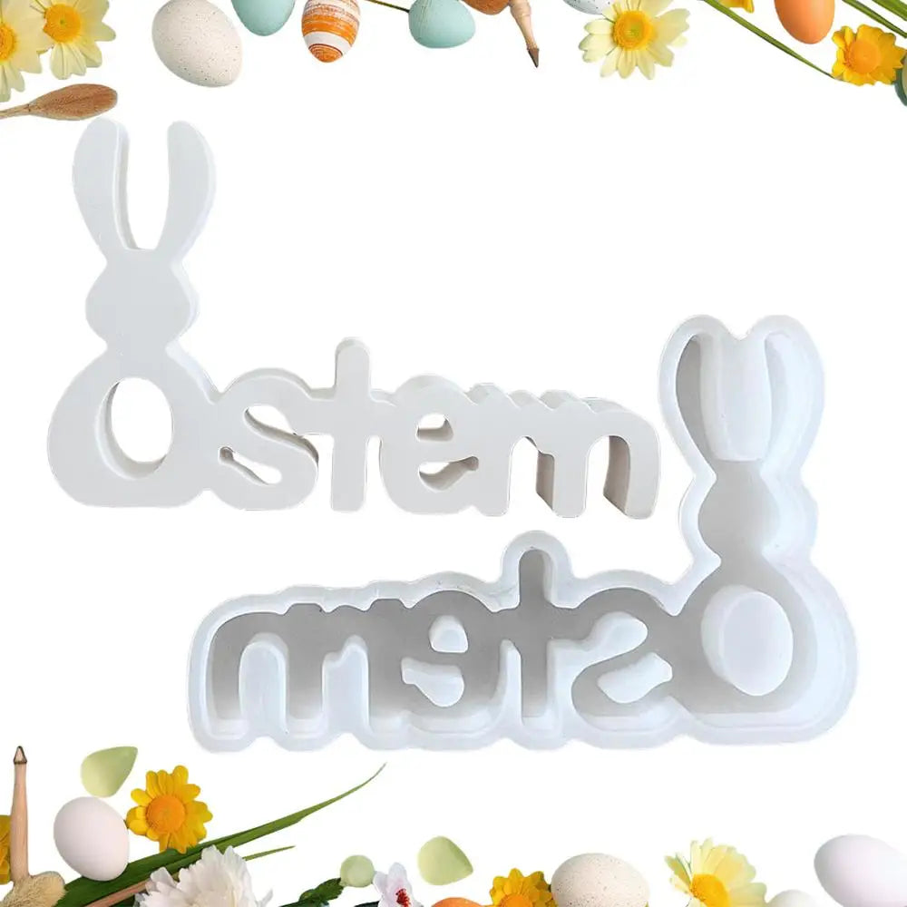 Easter 3D Letter Silicone Ornaments Mold – Vielseitige Gießform für Osterhasen und Buchstaben