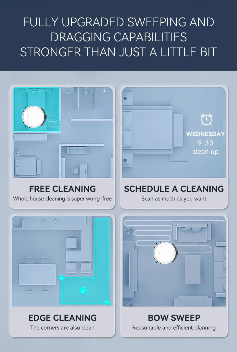 2024 Neuer 3-in-1 Kabelloser Staubsauger – Intelligenter Wisch- und Staubsauger-Roboter für Ihr Zuhause