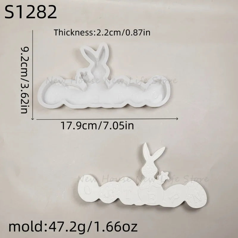 Ostern Silicone Ornaments Mold – Vielseitige Gießform für niedliche Osterhasen und Buchstaben